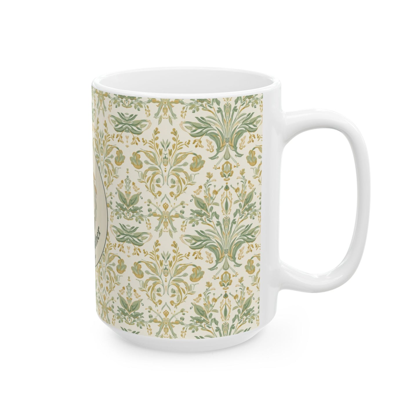 Prayerful Mother Ceramic Mug — Floral Cross Design (11oz & 15oz)