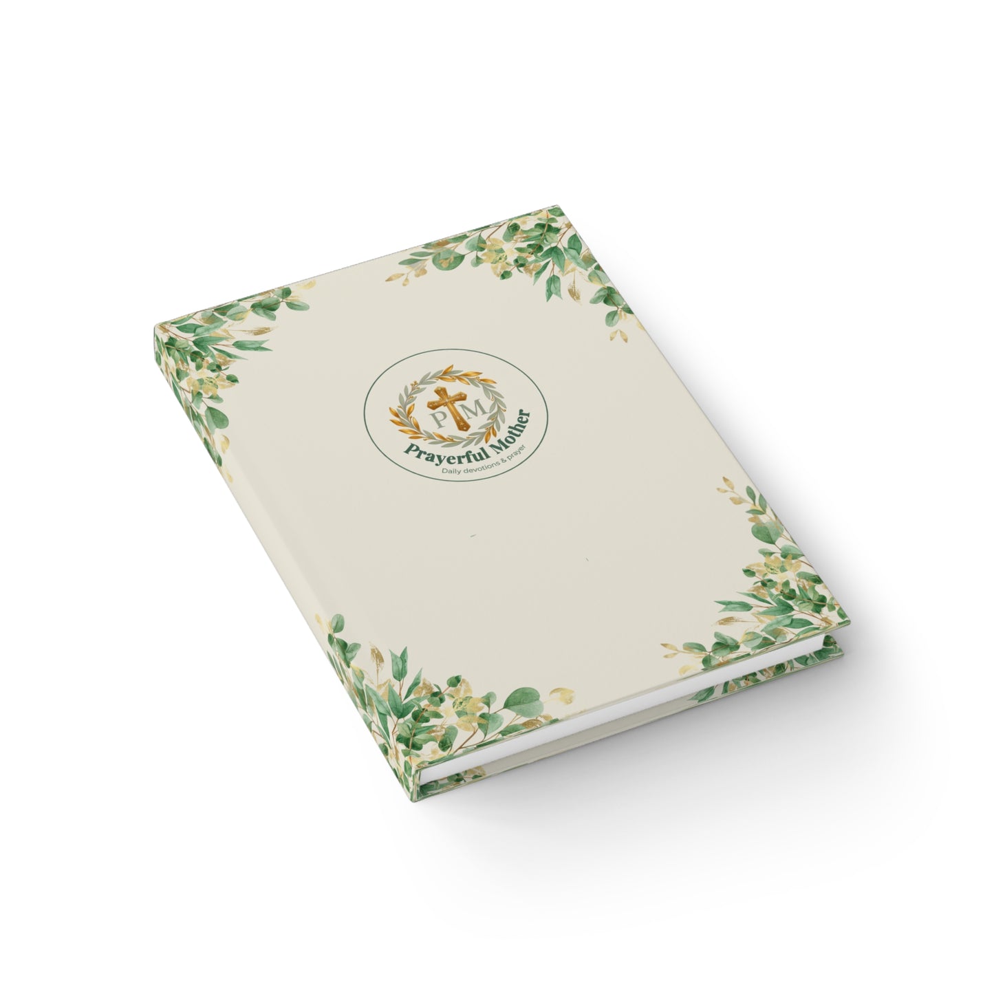 Prayerful Mother Floral Journal — Ruled Lined Notebook for Devotional Writing