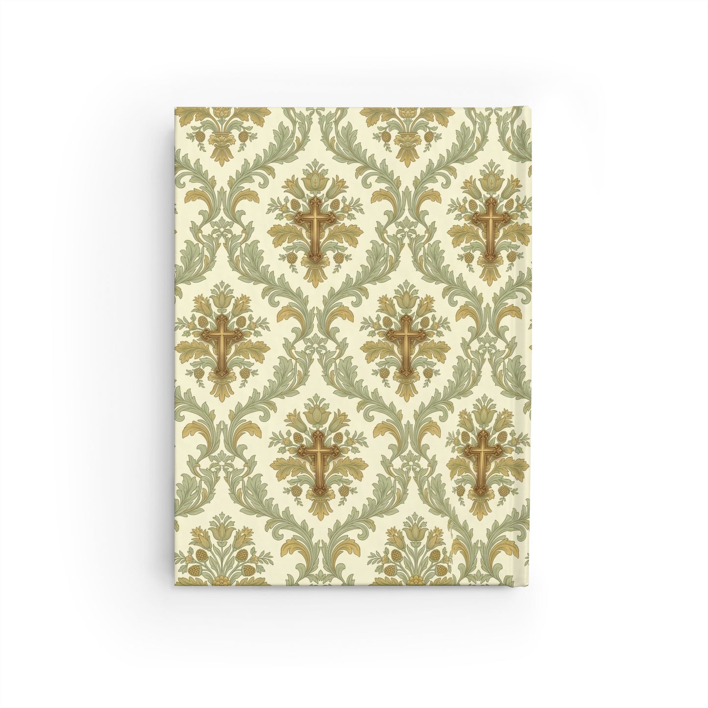 Vintage Damask Ruled Journal — Elegant Lined Notebook for Notes & Journaling
