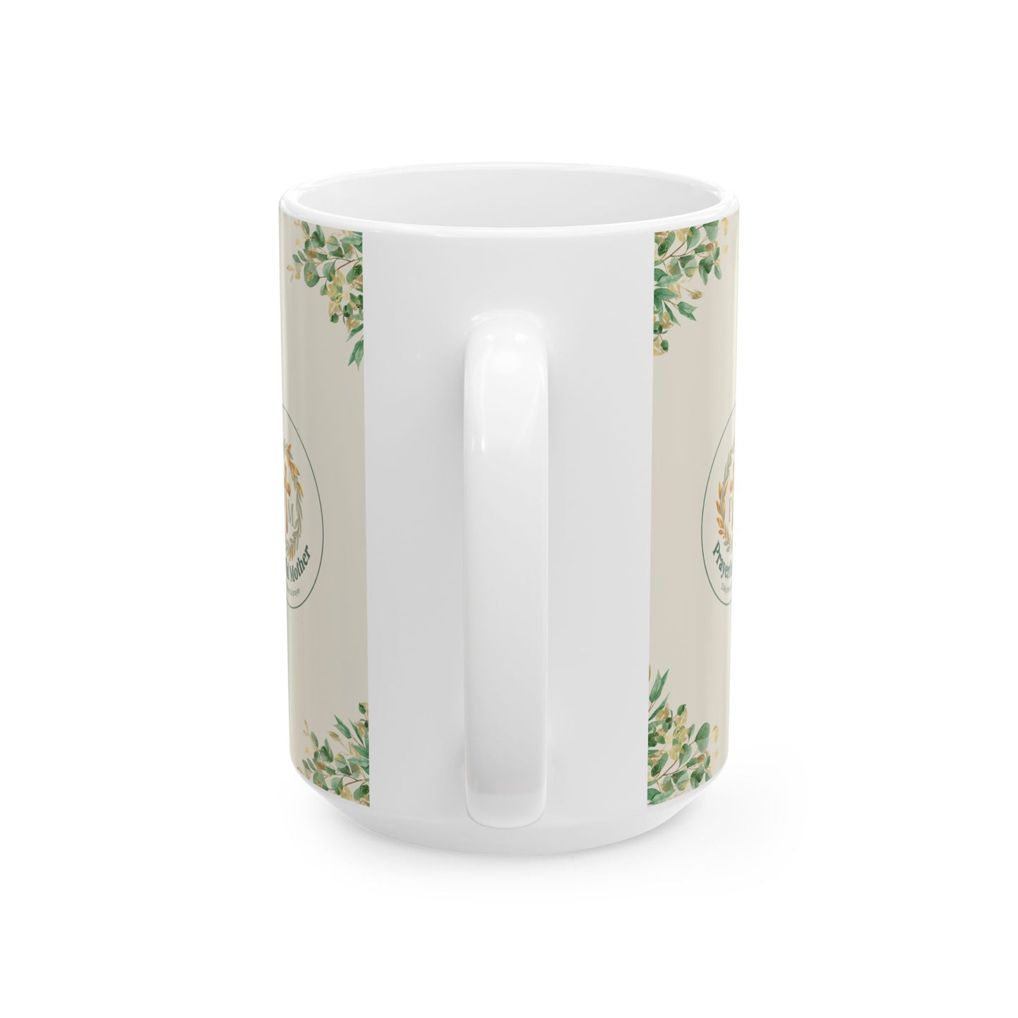 Prayerful Mother Ceramic Mug — Floral Faith Coffee Cup (11oz, 15oz)
