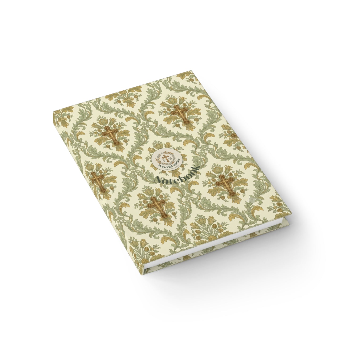 Vintage Damask Ruled Journal — Elegant Lined Notebook for Notes & Journaling