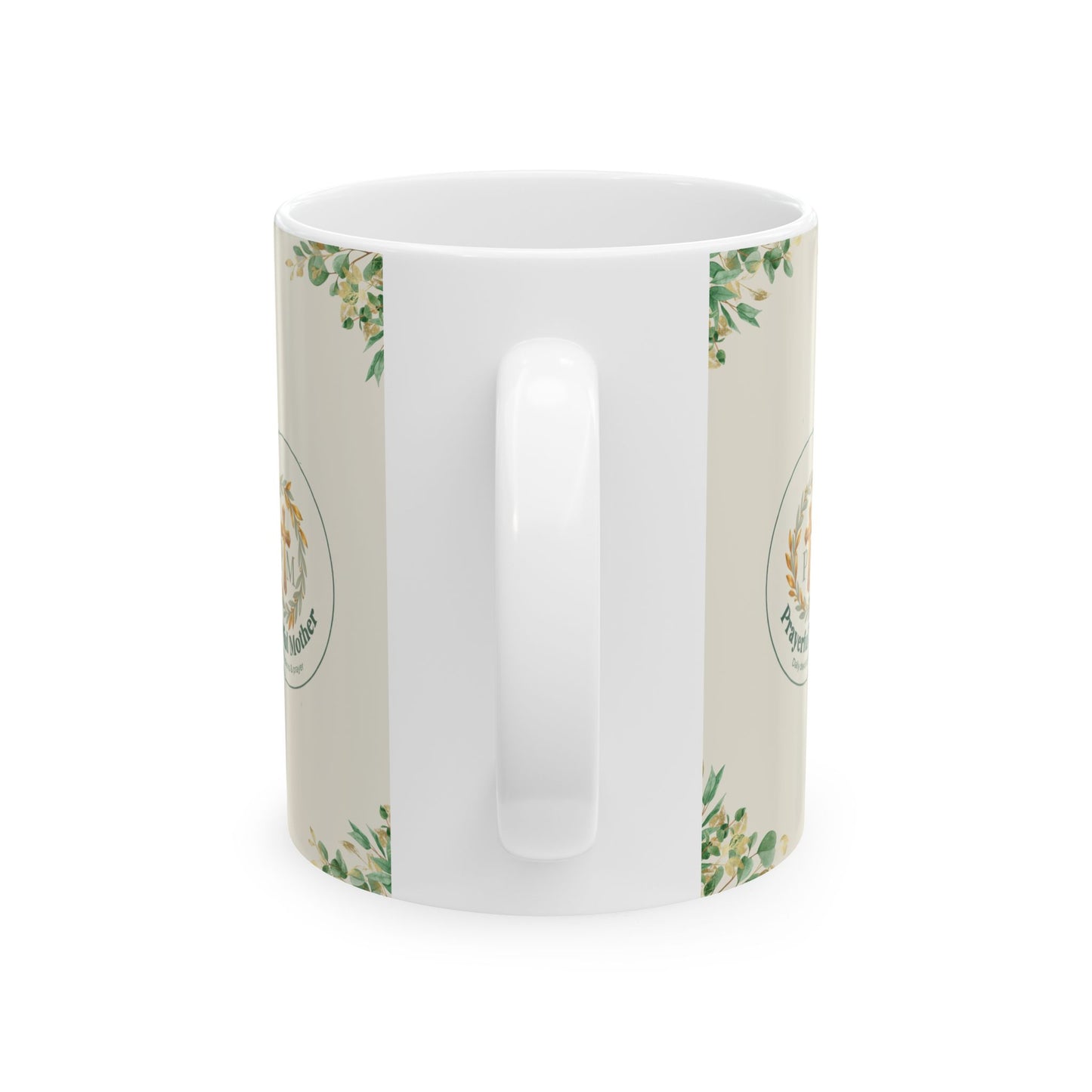 Prayerful Mother Ceramic Mug — Floral Faith Coffee Cup (11oz, 15oz)