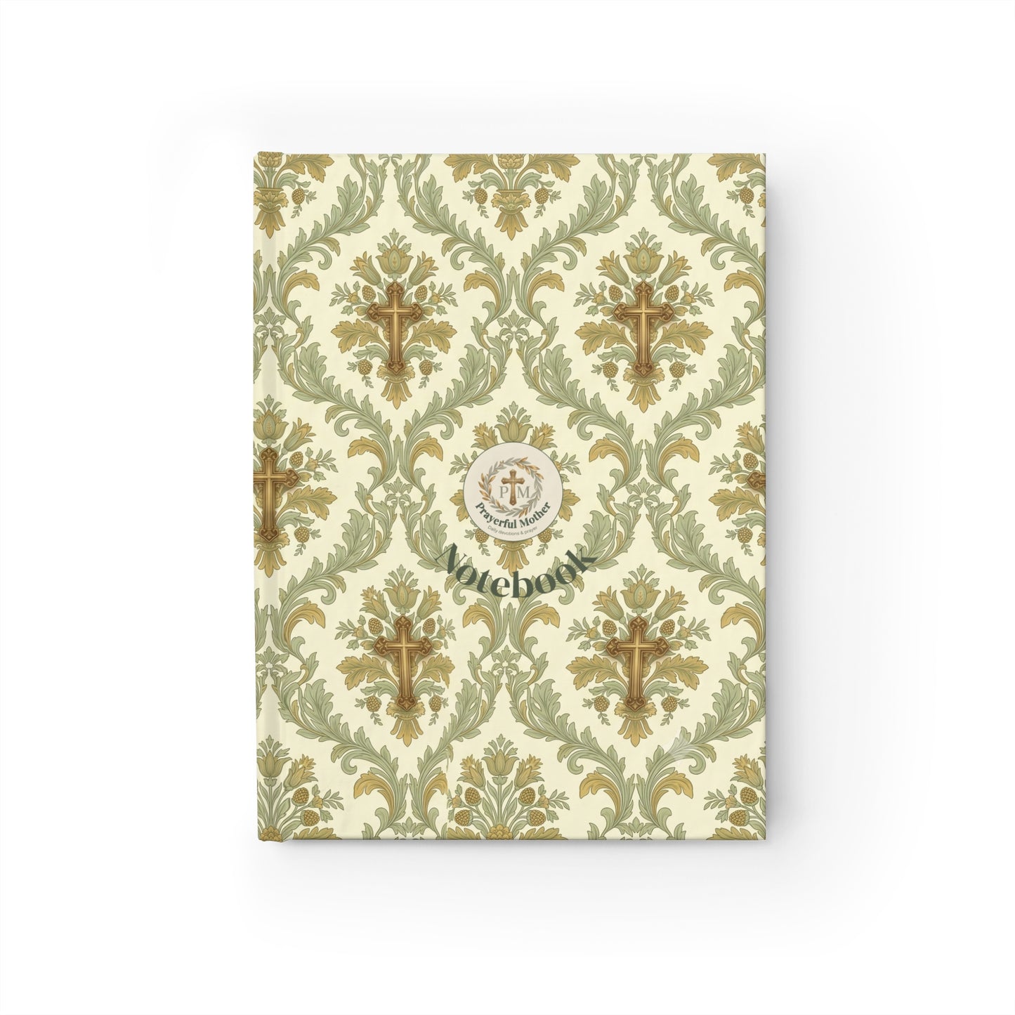 Vintage Damask Ruled Journal — Elegant Lined Notebook for Notes & Journaling